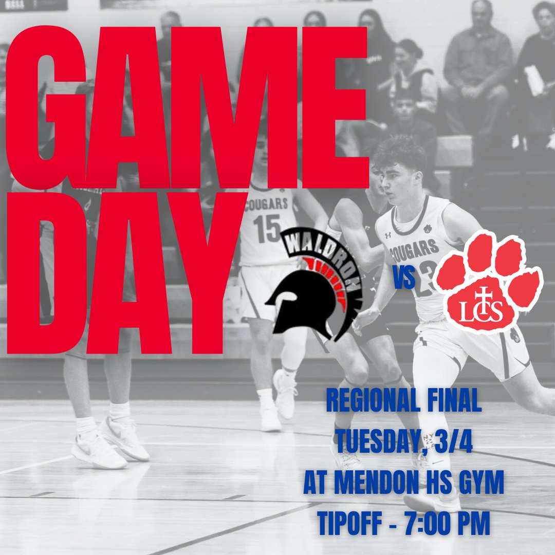 Cougars open regionals with a matchup vs. Waldron tonight at Mendon. #ETP #gocougars #lcshoops
