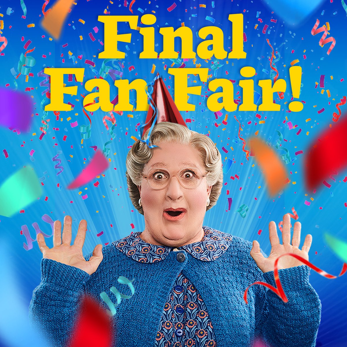 We're throwing a month-long FINAL FAN FAIR at the @Shaftesbury1911, before we say TOODLE-OO to London in April! 🥳

🗓️ Every Wednesday from March 12 to April 2, join us for:
💬 Post-show Q&amp;A with the cast! 
📸 A never-before-seen Mrs. Doubtfire transition!  
🤳 A photo booth!