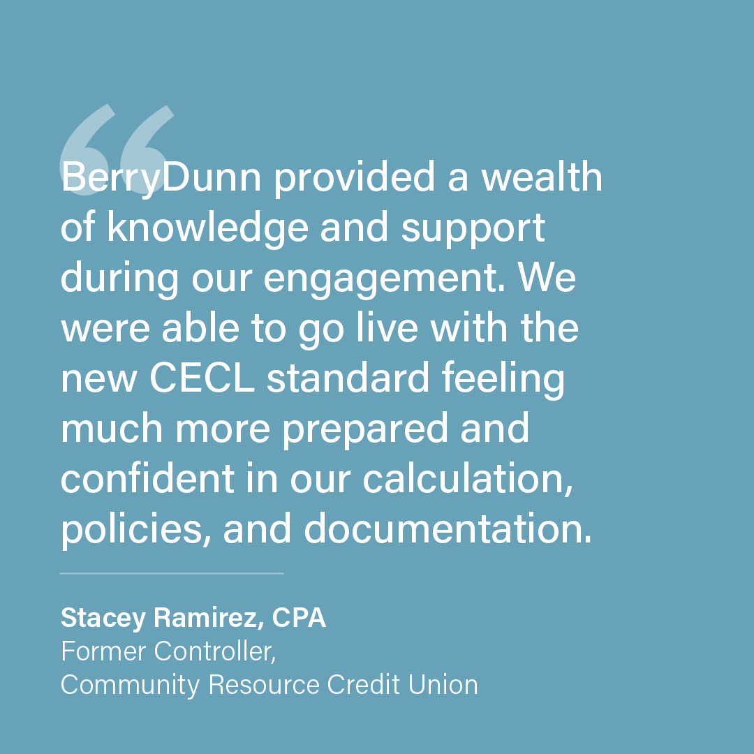 Learn more about BerryDunn’s team of experts featuring former banking professionals, giving us extra insight into CECL requirements and strategies to meet those requirements. bit.ly/4fWPyn4