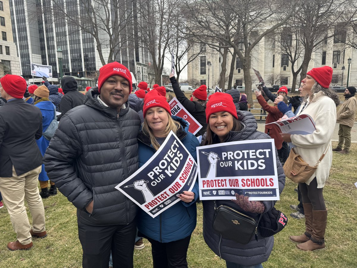 Leaders from the Tarrytown Regional Office joined the March 4th National Day of Action to Protect our Kids with our union family! <a href="/nysut/">NYSUT</a>