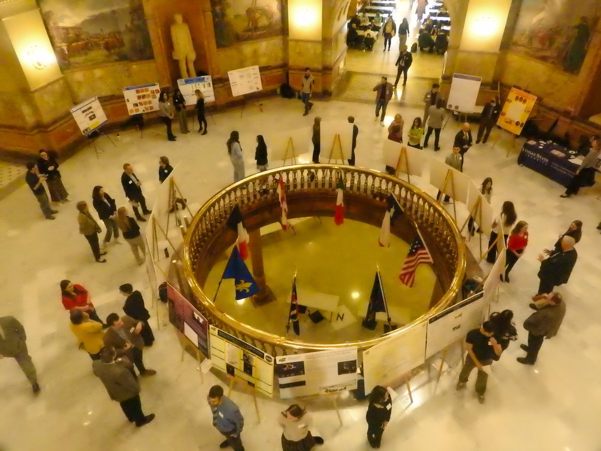 We had a fun day at the Kansas Undergraduate Research Day at the Capitol! KU-Lawrence and KUMed students joined their peers from across the state to share their research.

Learn more about the presenters and event:
news.ku.edu/news/article/k…