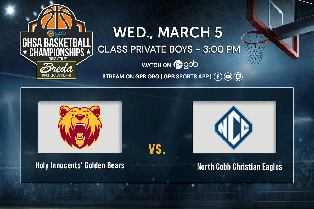 GPB Sports (@gpbsports) on Twitter photo Private Boys 🏀: <a href="/hiesbasketball/">HIESbasketball</a> vs. <a href="/BoysNccs/">North Cobb Christian Basketball</a>
Web: bit.ly/3R4o44Z
Facebook: bit.ly/3QK0V7B
YouTube: bit.ly/439cug0
Twitch: bit.ly/40MEKRU Private Boys 🏀: <a href="/hiesbasketball/">HIESbasketball</a> vs. <a href="/BoysNccs/">North Cobb Christian Basketball</a>
Web: bit.ly/3R4o44Z
Facebook: bit.ly/3QK0V7B
YouTube: bit.ly/439cug0
Twitch: bit.ly/40MEKRU