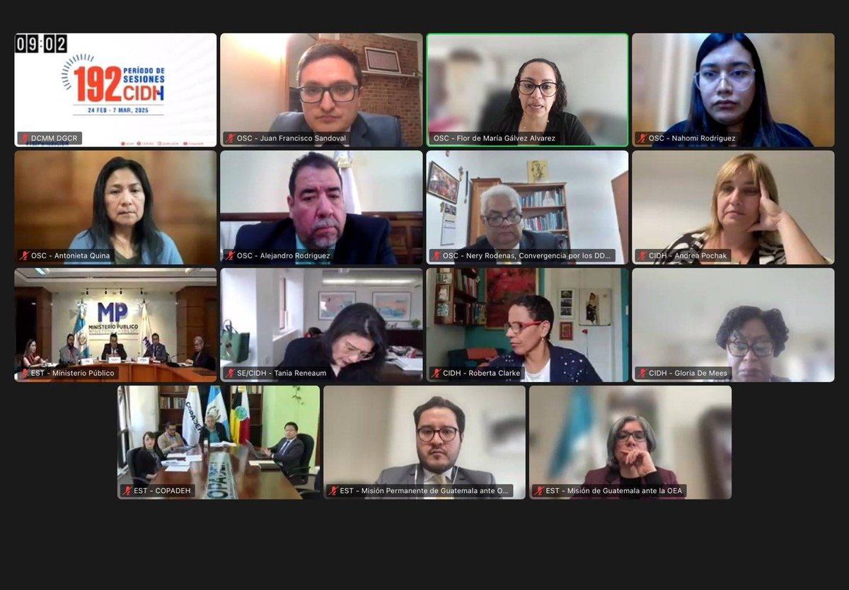 CIDH: Criminalización de personas operadoras de justicia ⚖️🚨

Organizaciones de la sociedad civil y exoperadores de justicia participan en el 192 período de sesiones de la Comisión Interamericana de Derechos Humanos (CIDH) para denunciar la criminalización de personas