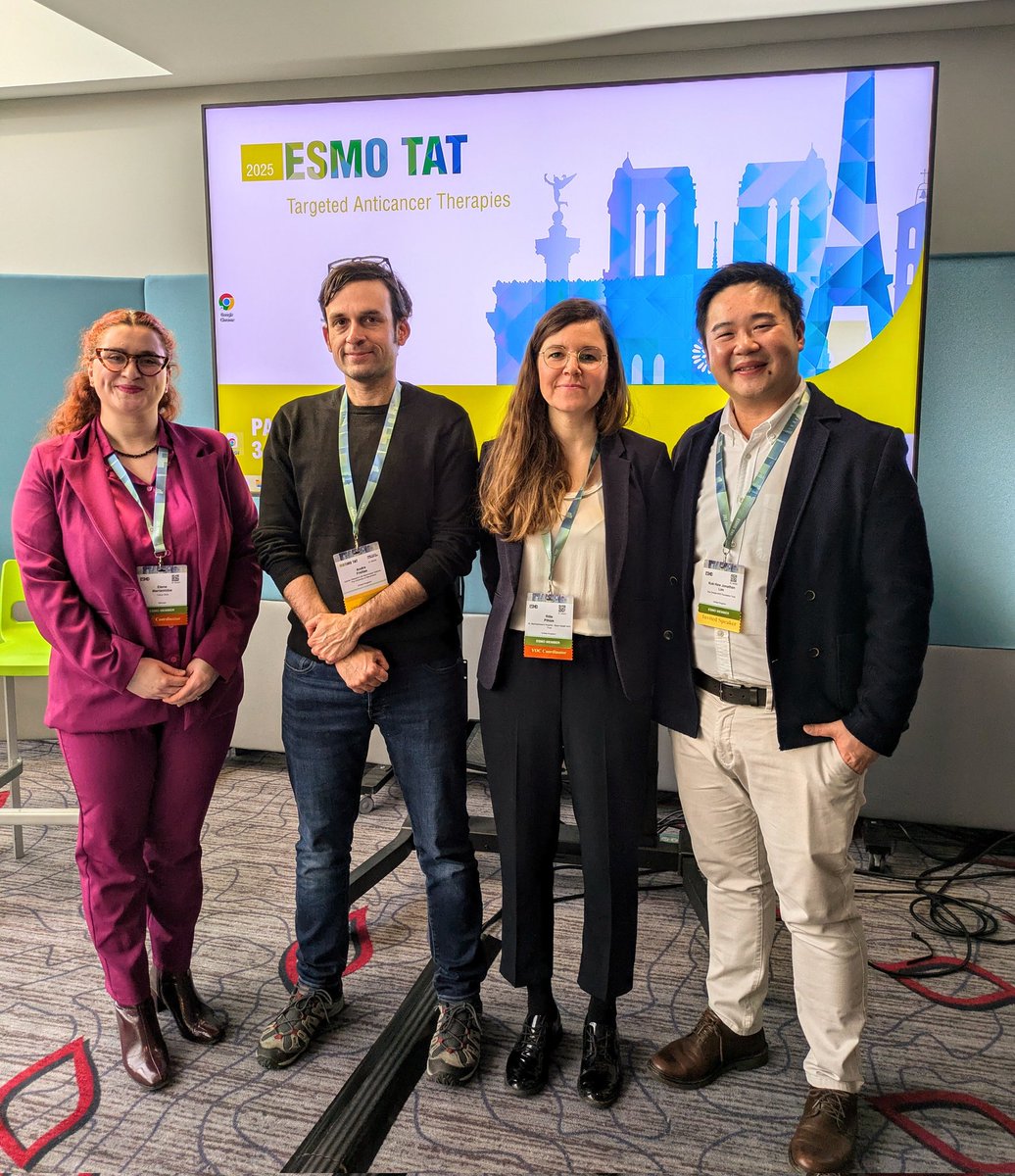 Day two of #ESMOTAT25 with 2 really interactive workshops with these amazing speakers! 
We learned a lot about AI tools for daily practice and PK analysis in complex situations!
🌟aaand had great discussions with full rooms of participants 🌟 

Two more workshops tomorrow!