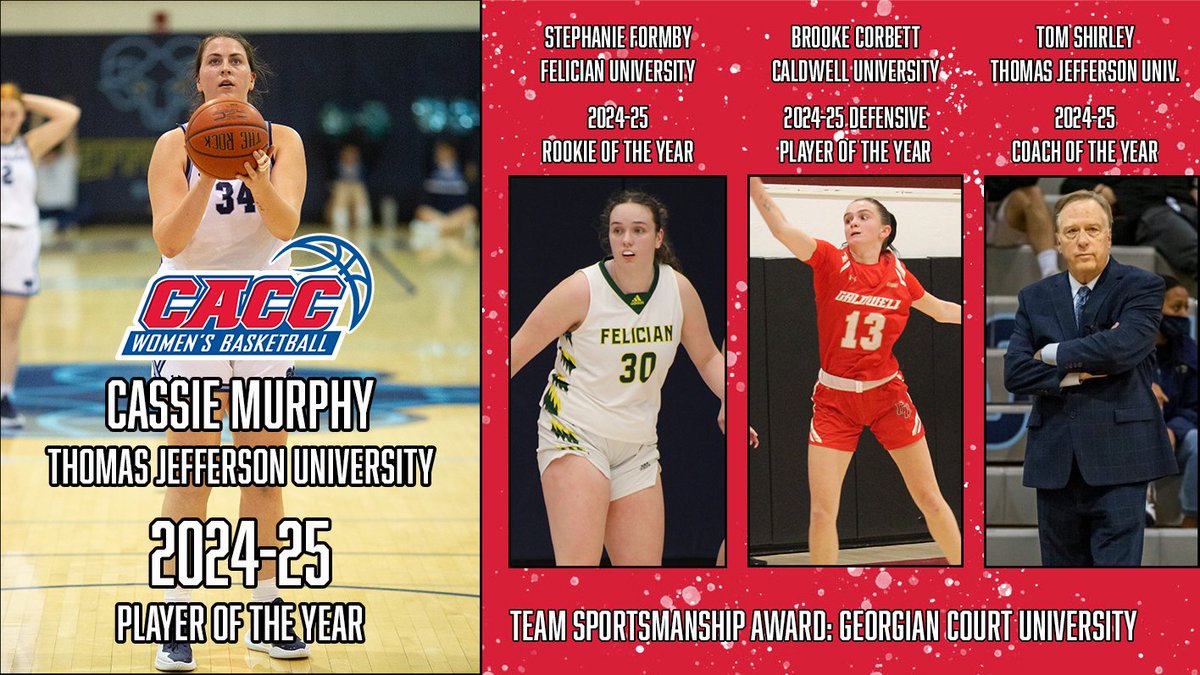 Congratulations to the 2024-25 All-CACC Women's Basketball Teams and award winners:

View at caccathletics.org/news/2025/3/3/…