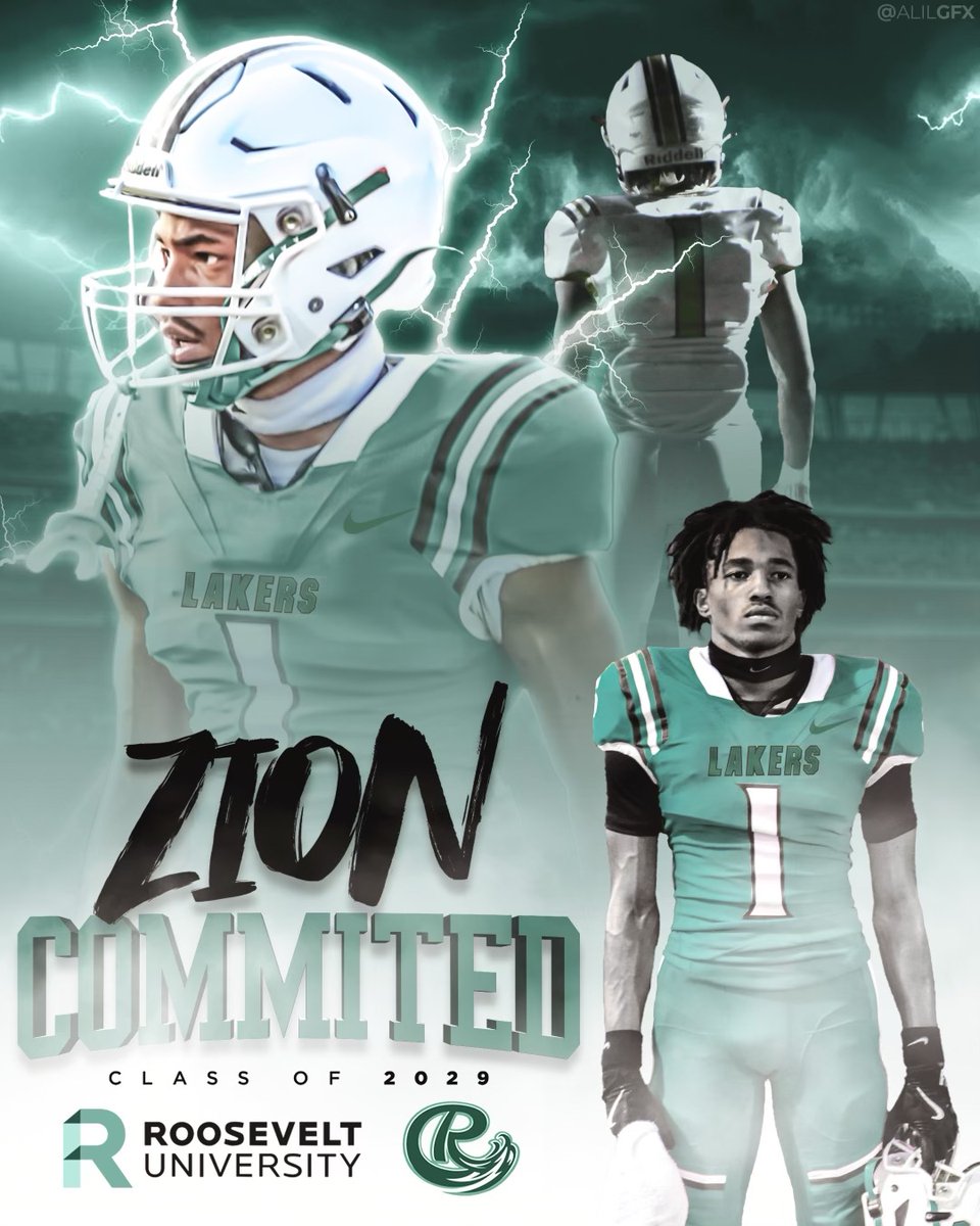 Congratulations to Zion Coles on his commitment to further his academic &amp; football careers at Roosevelt University. Heck of a corner the Lakers are bringing on. 🚀🏈🔥