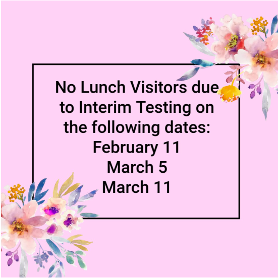 A reminder, Mark Twain will not have lunch visitors tomorrow, Wednesday, March 5th due to testing.  Thank you. #Alvin ISD #AllInAlvinISD #MTETigers