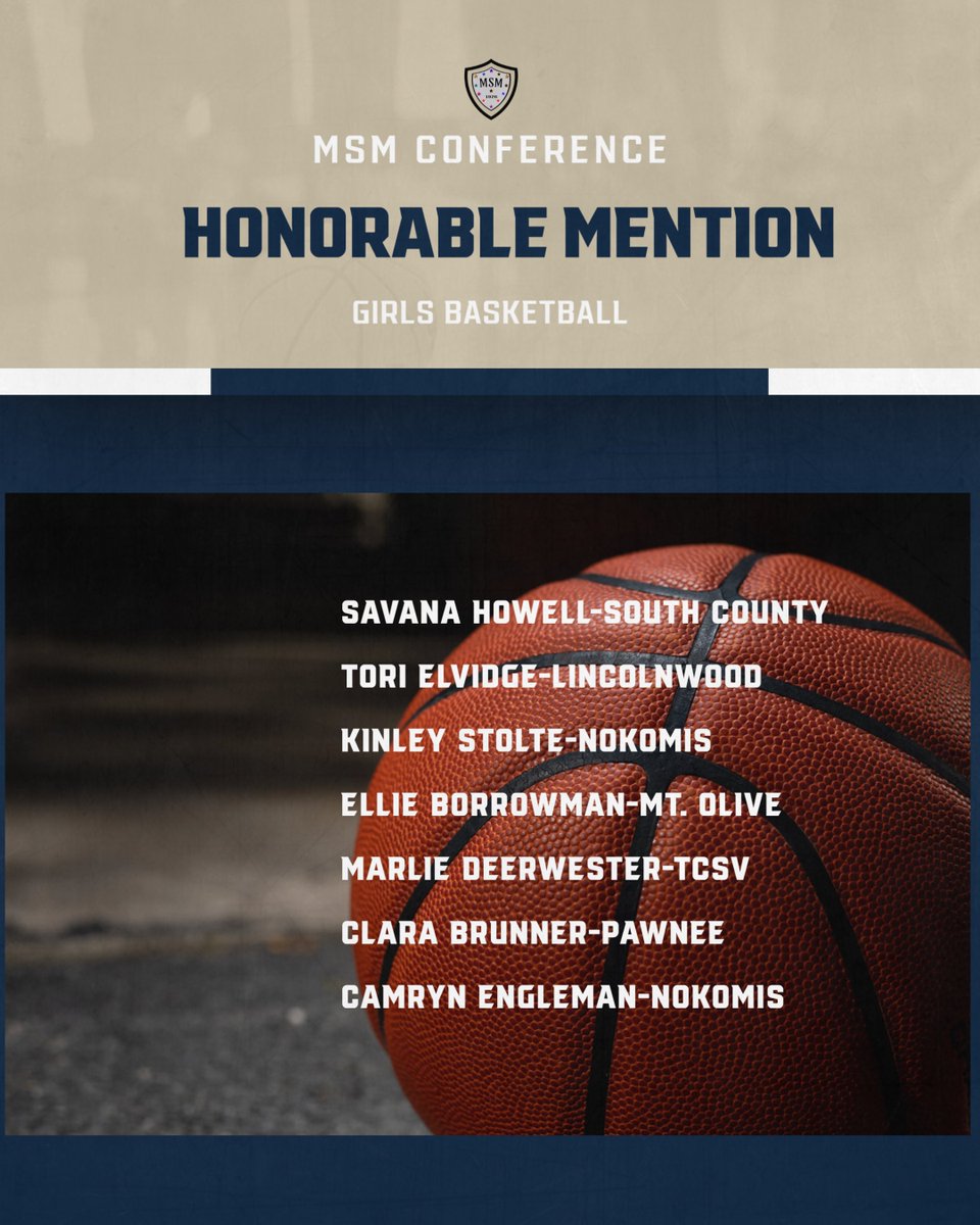 Congratulations to the MSM Girls Basketball All-Conference Honorable Mention recipients