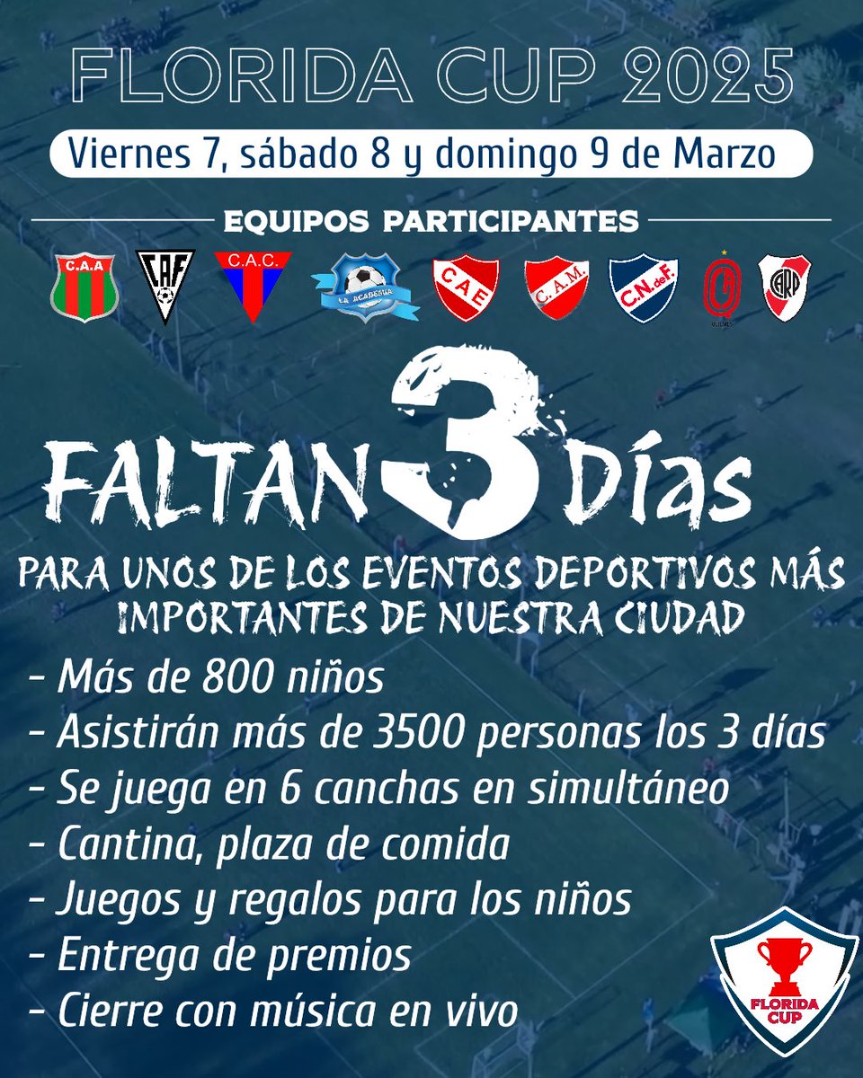 Ya queda menos!
La calzada se prepara para una gran fiesta...
No te la pierdas! 

#FloridaCup
#NacionalFlorida