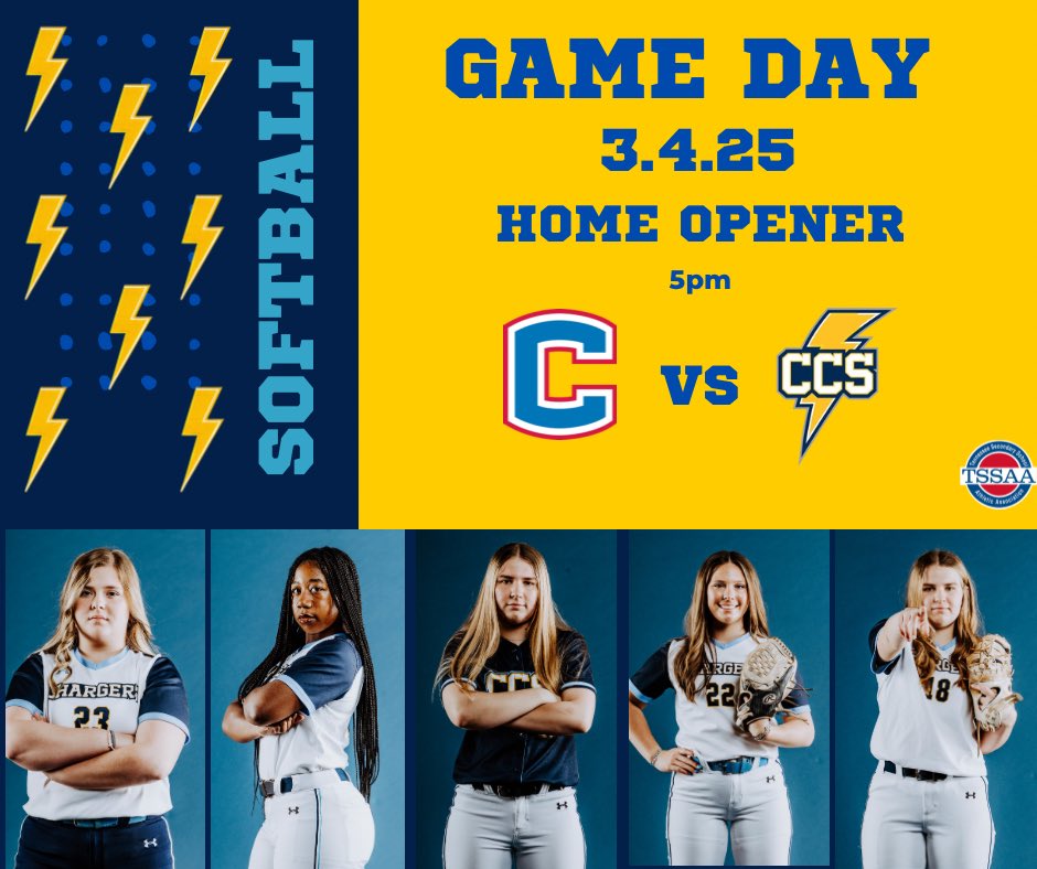 It’s GAME DAY! 

Join us for our season HOME OPENER as your Chargers take on the Cleveland Raiders at 5pm! 

#BoltUp⚡️<a href="/athletics_ccs/">CCSChargers</a>