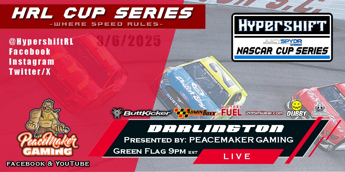 Thursday night, we head to Darlington for the <a href="/TheButtKicker/">The ButtKicker</a> 200! Who can handle the pressure of a track too tough to tame and bring home the 🏆? You will have to tune in and find out 😉