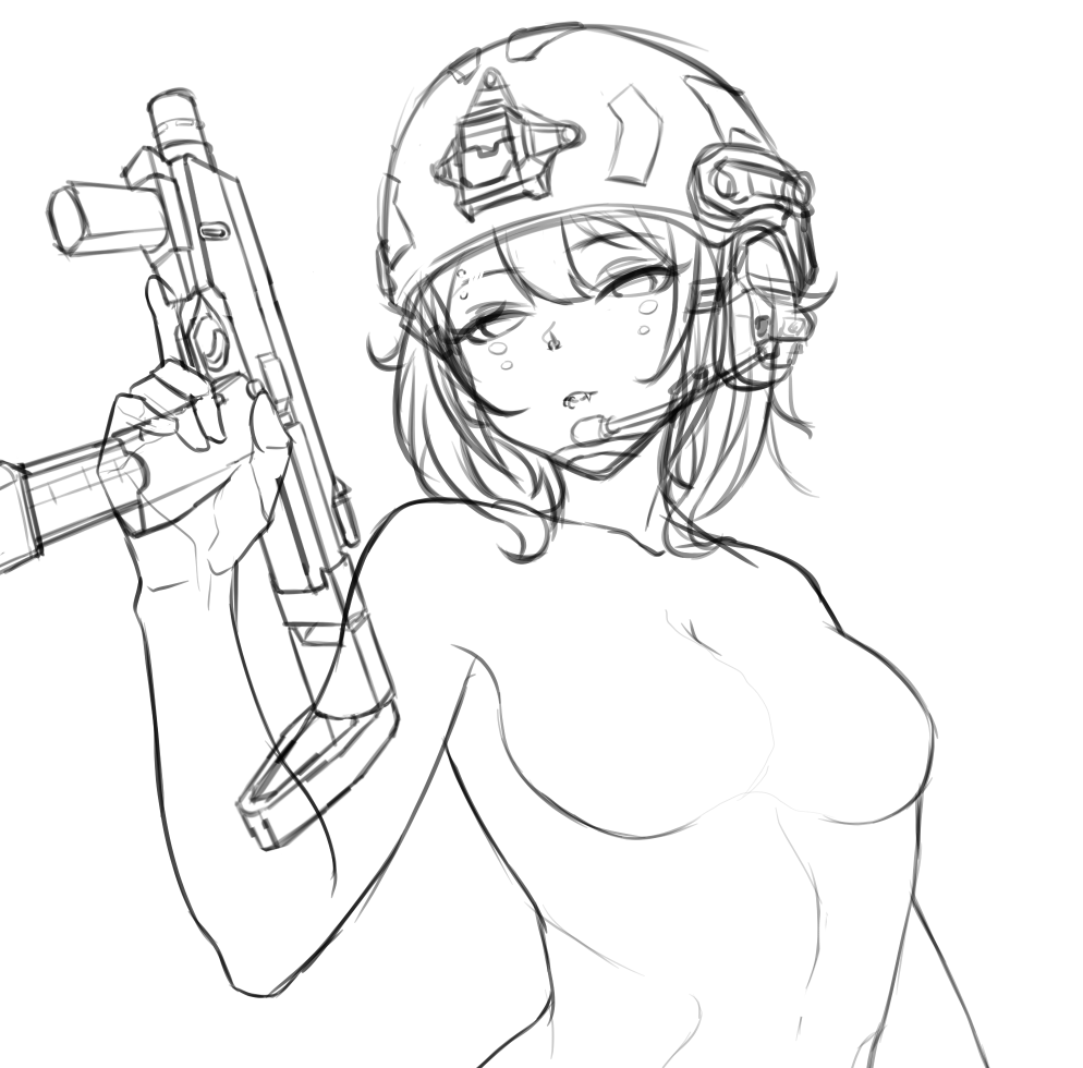 So now you know what she is holding <3
#art #anime #tactical #gun