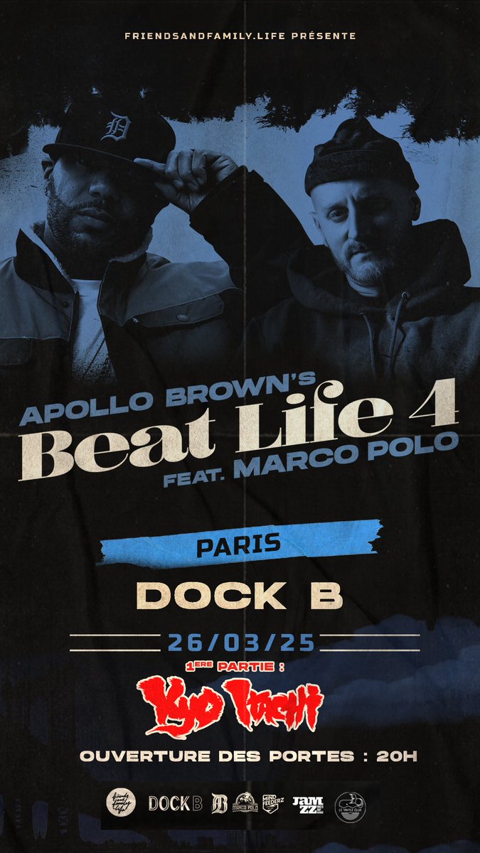 Kyo Itachi (@kyoitachi) on Twitter photo 🟦Boom ! Retrouvez moi en 1er partie d"Apollo Brown et Marco Polo. 🎧🔥
le Mercredi 26 Mars 2025 au @dockbpantin ✔️
🟦pour les preventes : dice.fm/partner/dice/e…
@apollobrown 🎹
<a href="/marcopolobeats/">Marco Polo</a> 🎹
🟥Venez nombreux! Les Amis
Il y aura du gros son ! 🎧
Et des Exclus ..🔥 🟦Boom ! Retrouvez moi en 1er partie d"Apollo Brown et Marco Polo. 🎧🔥
le Mercredi 26 Mars 2025 au @dockbpantin ✔️
🟦pour les preventes : dice.fm/partner/dice/e…
@apollobrown 🎹
<a href="/marcopolobeats/">Marco Polo</a> 🎹
🟥Venez nombreux! Les Amis
Il y aura du gros son ! 🎧
Et des Exclus ..🔥