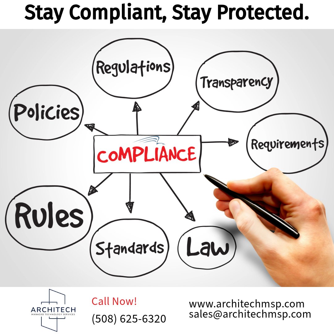ArchitechLC's tweet image. Don’t take risks with compliance—let Architech ensure you’re fully protected and always audit-ready.

📩 Learn more: architechmsp.com | Email: sales@architechmsp.com

#ITCompliance #RegulatoryStandards #DataProtection #CyberSecurity #ArchitechMSP