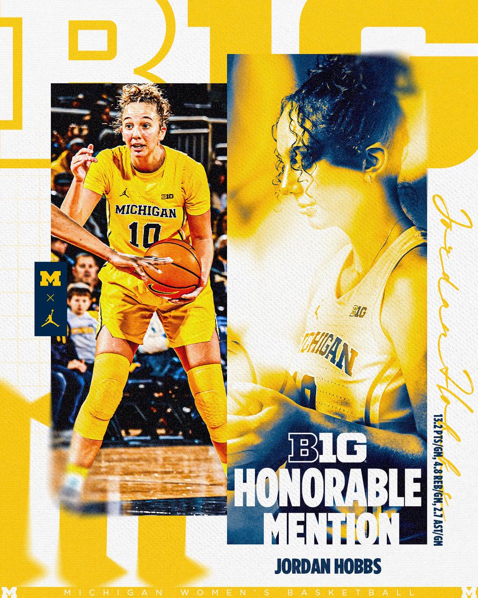 Michigan Women’s Basketball (@umichwbball) on Twitter photo Our leader.
Jordan Hobbs (<a href="/j_hobbss/">Jordan Hobbs</a>) has earned All-Big Ten honorable mention by both the coaches and media
#GoBlue Our leader.
Jordan Hobbs (<a href="/j_hobbss/">Jordan Hobbs</a>) has earned All-Big Ten honorable mention by both the coaches and media
#GoBlue
