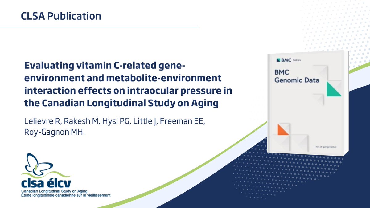 Canadian Longitudinal Study on Aging (CLSA) (@clsa_elcv) on Twitter photo CLSAFindingsđź’ˇ: Evaluating vitamin C-related gene-environment and metabolite-environment interaction effects on intraocular pressure in the Canadian Longitudinal Study on Aging
Cc: <a href="/uOttawa_SEPH/">School of Epidemiology and Public Health</a> <a href="/KingsCollegeLon/">King's College London</a>
đź”—:ow.ly/BTmP50V8x30 CLSAFindingsđź’ˇ: Evaluating vitamin C-related gene-environment and metabolite-environment interaction effects on intraocular pressure in the Canadian Longitudinal Study on Aging
Cc: <a href="/uOttawa_SEPH/">School of Epidemiology and Public Health</a> <a href="/KingsCollegeLon/">King's College London</a>
đź”—:ow.ly/BTmP50V8x30