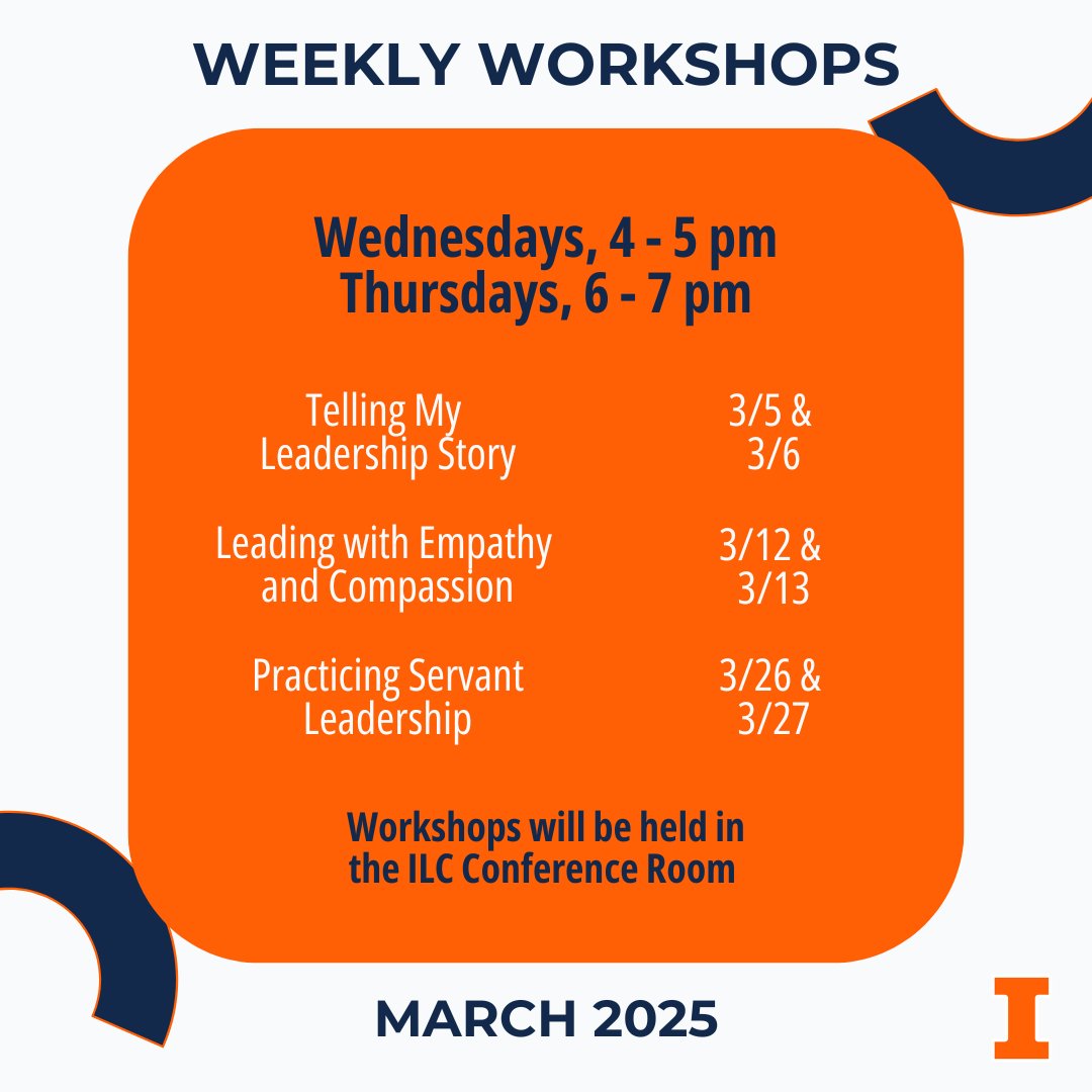 Looking to grow your leadership skills this March?✨🌿 Join us for our weekly workshops, designed to help you develop some key leadership competencies in just an hour!

Register now through the link in our bio!