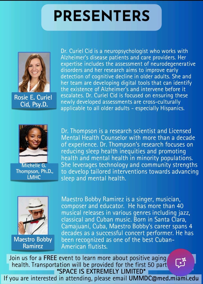 Michelle 'Prof. Kiddo' Thompson (@professorkiddo) on Twitter photo Excited to present on the importance of #sleep at the <a href="/umiamimedicine/">Miller Medicine</a> 2nd Annual Positive Aging Winter Conference Series - a give back to community stakeholders. Let's #EatSleepMove folx! Excited to present on the importance of #sleep at the <a href="/umiamimedicine/">Miller Medicine</a> 2nd Annual Positive Aging Winter Conference Series - a give back to community stakeholders. Let's #EatSleepMove folx!