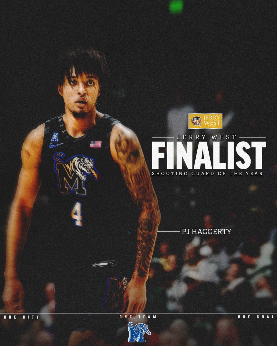 Memphis_MBB's tweet image. In the hunt 🐅

Haggerty is a top-5 finalist for the Jerry West Shooting Guard of the Year award! 

📰 gotigersgo.me/3F4wKp6

@HaggertyPj | @hoophallu