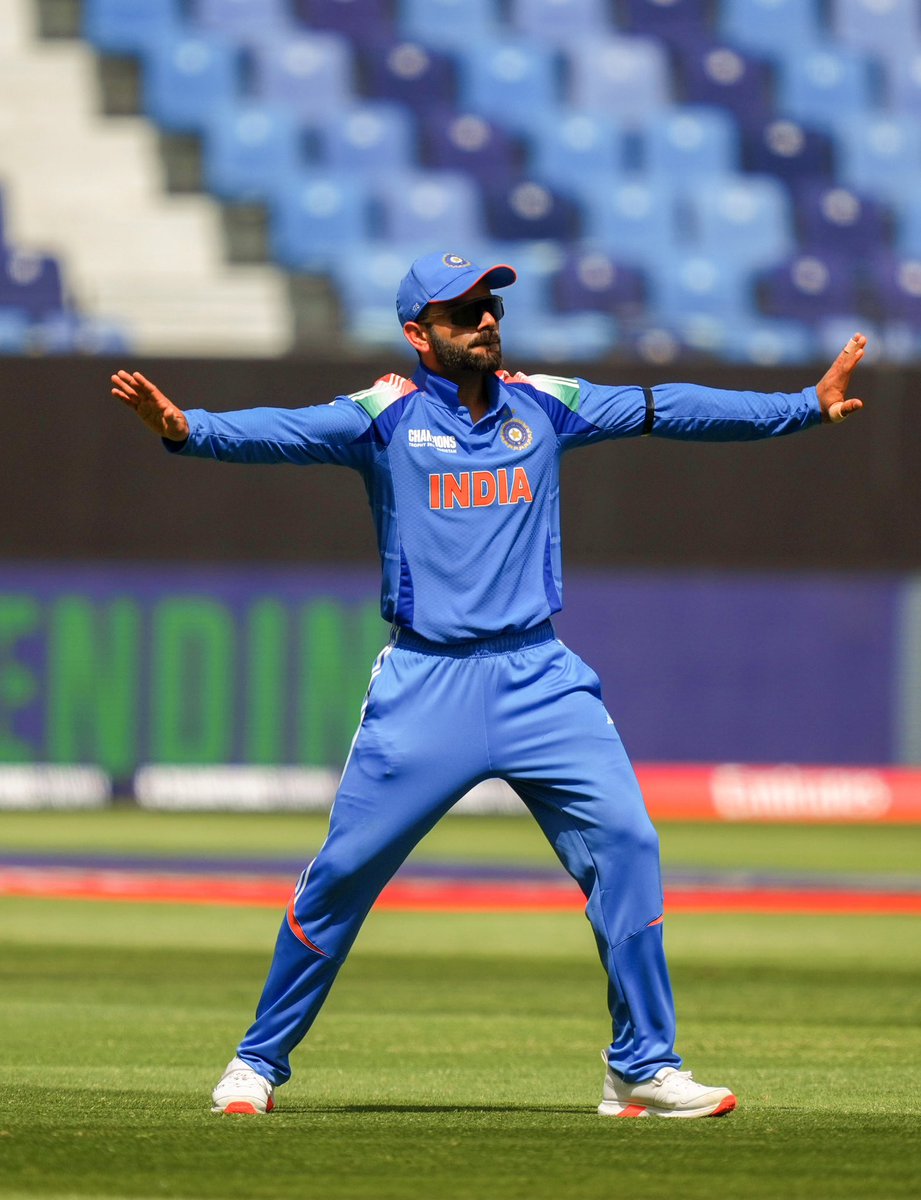 Na FINAL mein Pakistan hai, 
Na Pakistan mein FINAL hai.

<a href="/imVkohli/">Virat Kohli</a> #celebrates after a wicket during the #ICCChampionsTrophy #SemiFinals  #cricket match between #INDvAUS  

#photojournalistarun #dubai🇦🇪 #dubai #kohli #celebration #cricket #IndvsAusfinal #dance #bhangra