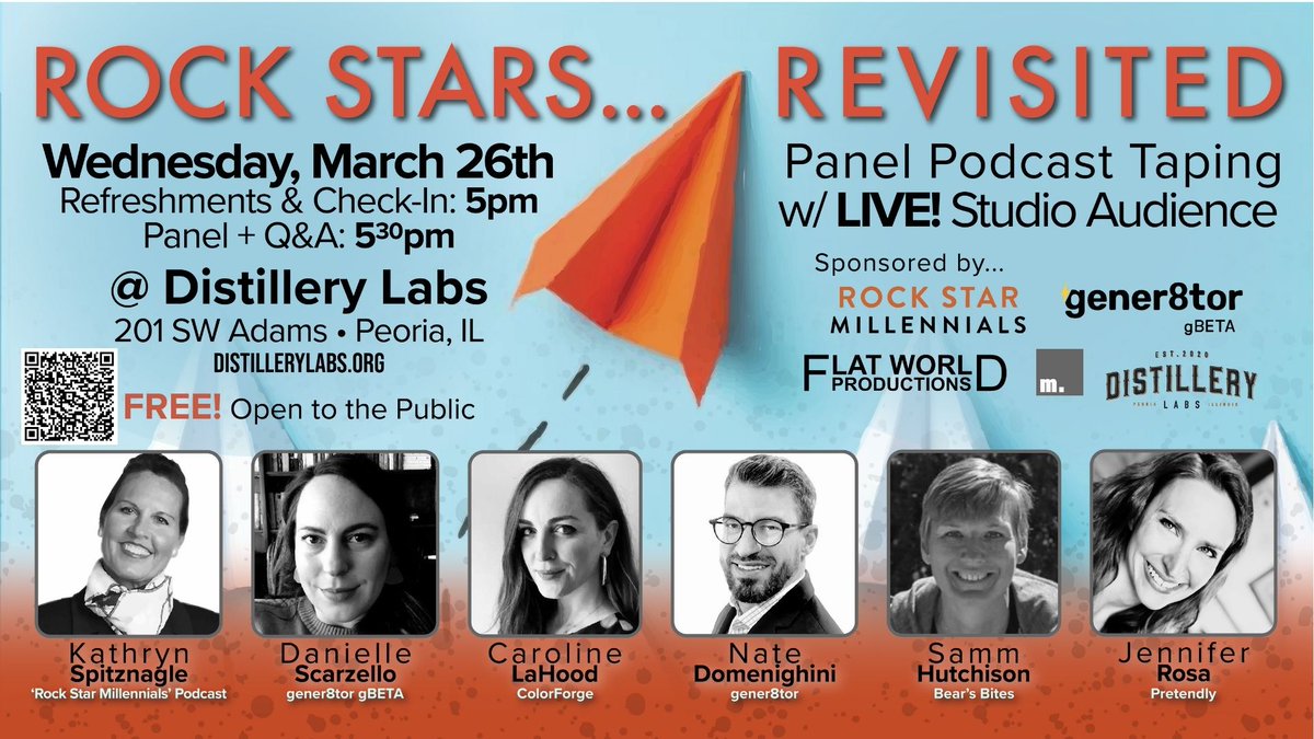 🎤 Be part of a LIVE podcast taping!

🚀 Join us at Distillery Labs on March 26th for Rock Stars… Revisited! A dynamic panel featuring top innovators &amp; entrepreneurs.

🕔 Check-in: 5PM | 🎙️ Panel: 5:30PM
🎟️ FREE &amp; Open to the public!

🔗 RSVP: ow.ly/tBga50VaoXX
