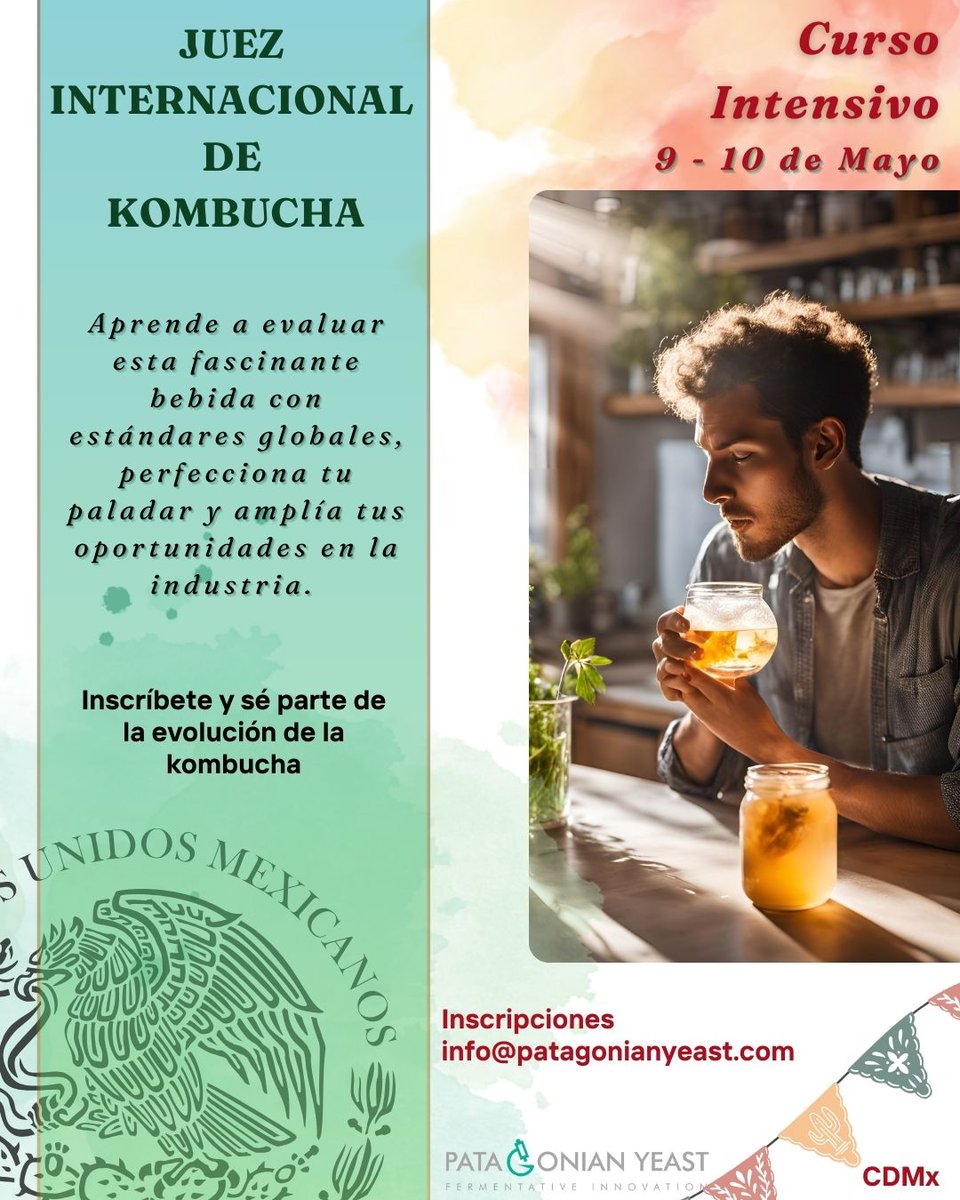 ✨ ATENCIÓN MÉXICO

¡Lleva tu pasión por la kombucha al siguiente nivel! 🍹🏅
Curso de Juez Internacional de Kombucha te brindará herramientas únicas para evaluar esta bebida con criterio experto, perfeccionar tu paladar y entender a profundidad su producción y perfil sensorial.