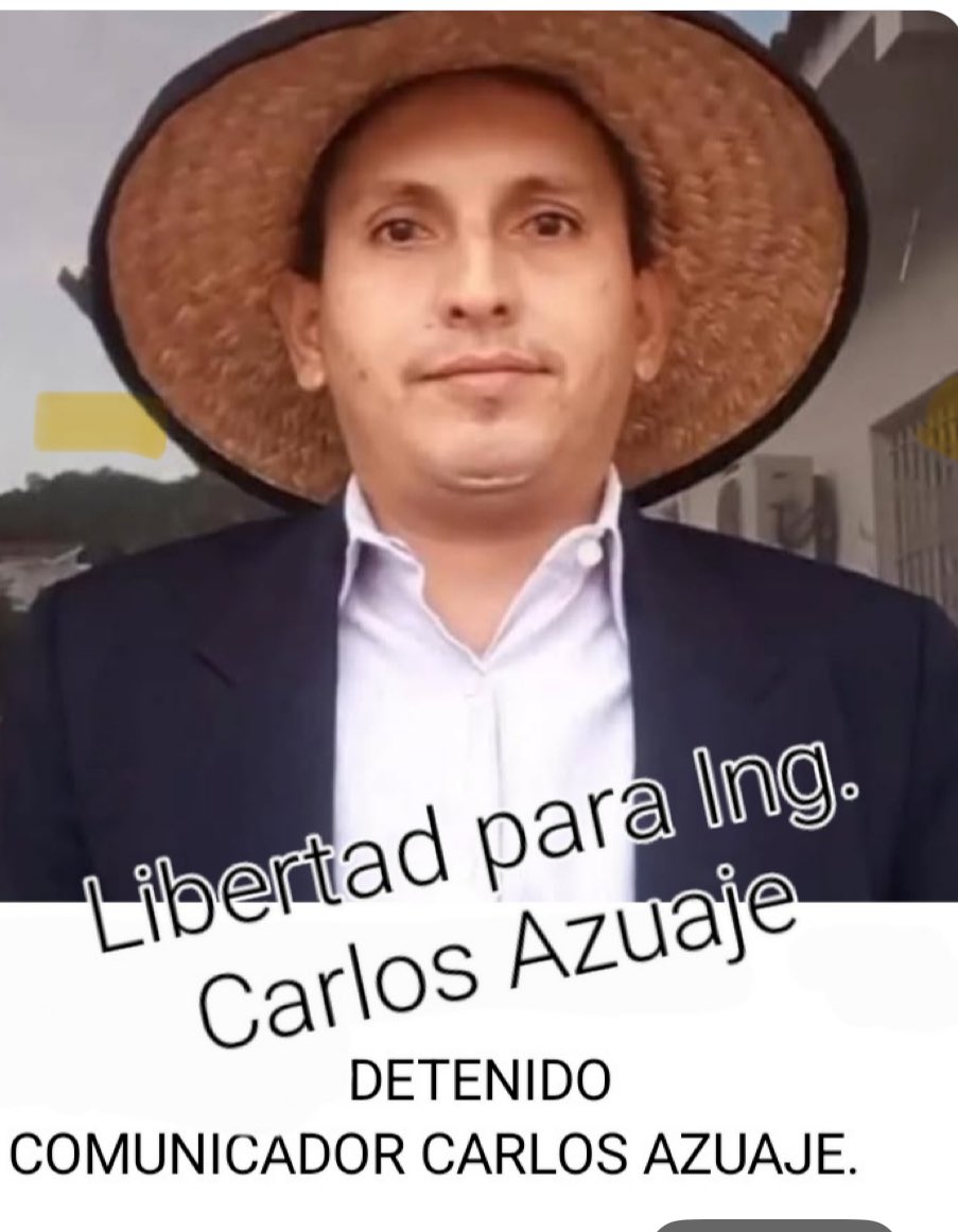 ROSINACALCINA3's tweet image. En Venezuela tenemos el mayor centro de tortura del continente americano. Y el jeje es Maduro. El Ing. Comunicador Carlos Azuaje, tiene más de dos meses secuestrado por Maduro
#LibertadParaCarlos
@pampanocaevajal
