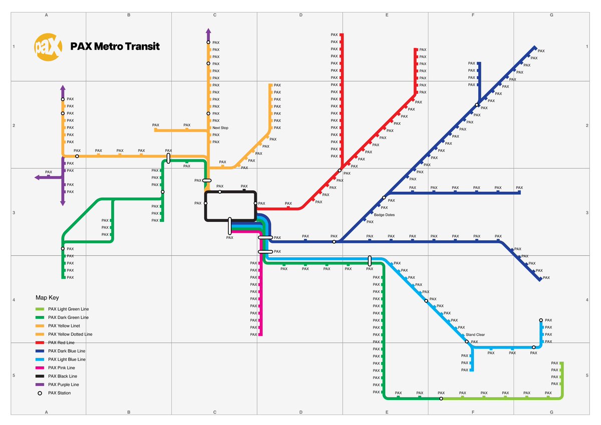 Do not inspect this image. There are no clues to PAX Badge dates here. Do not analyse. Shapes, angles, colours, empty spaces... just don't! Love PAX Aus