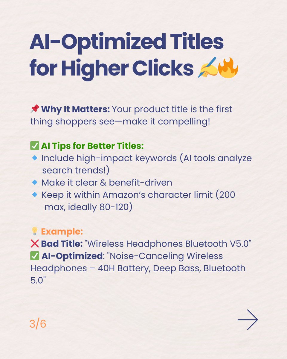 amz_optimized's tweet image. Optimizing Product Listings with AI 
Swipe through to learn how AI can help you create high-converting Amazon product listings!
What’s your biggest challenge with listing optimization?  
#AmazonAI #ProductListings #AmazonOptimization #AIforSellers #AmazonFBA