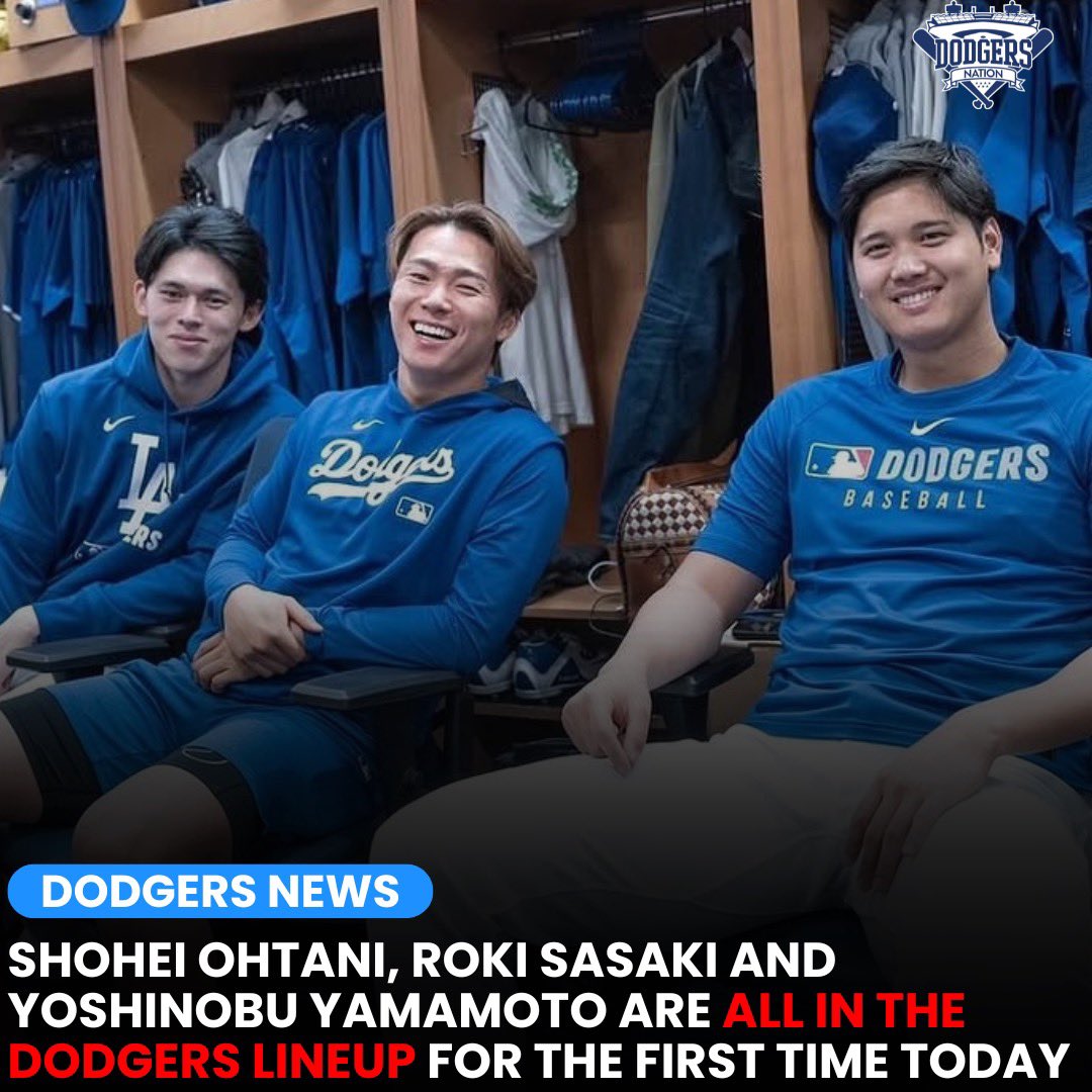 DodgersNation's tweet image. Shohei Ohtani, Roki Sasaki and Yoshinobu are all playing in the same game for the Dodgers tonight 🤩

Only spring training but talk about history…