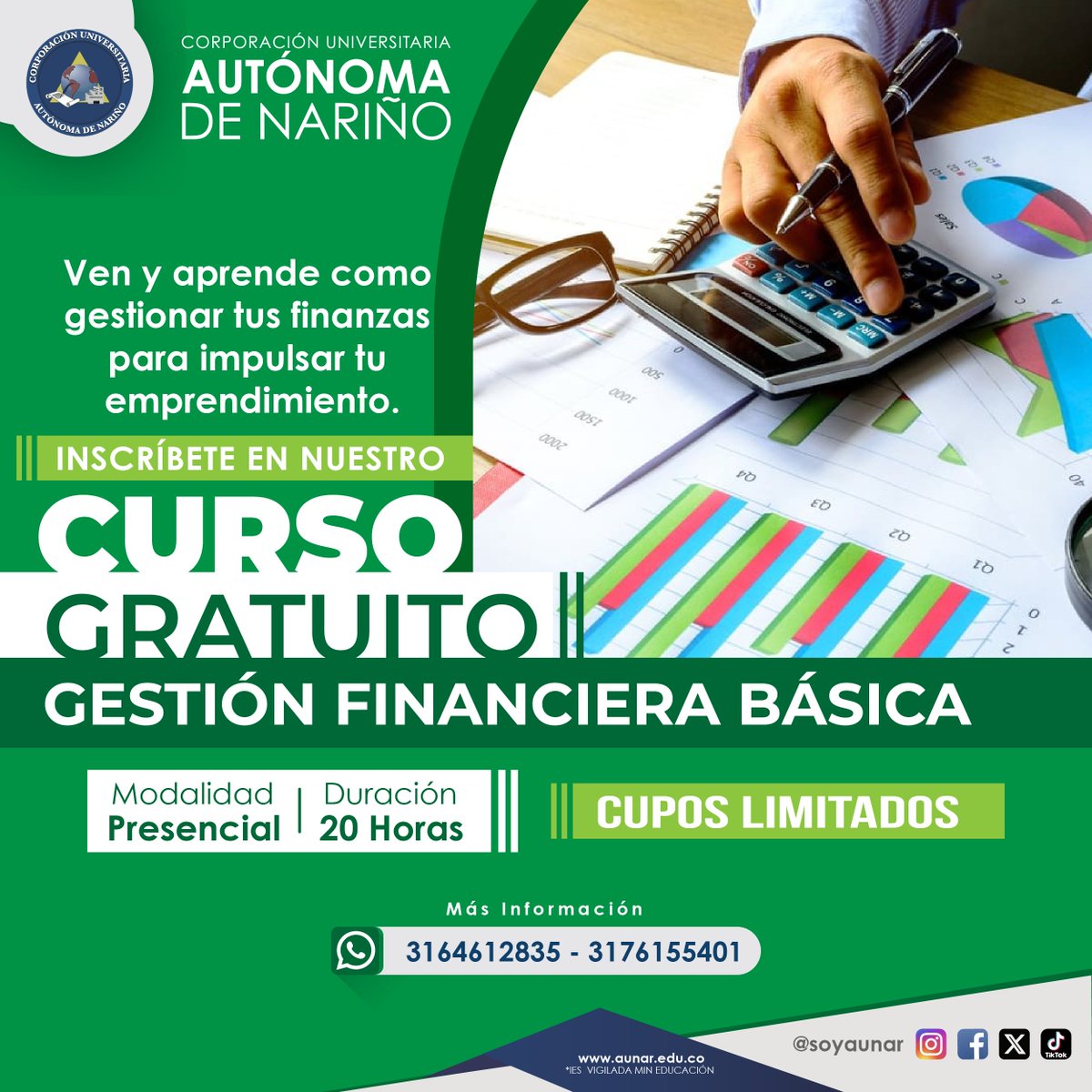 📷 Curso GRATUITO de Gestión Financiera Básica
¿Listo para llevar tu emprendimiento al siguiente nivel? Aprende a gestionar tus finanzas como un experto en solo 20 horas y haz que tu negocio crezca sin límites.
Link de inscripción
forms.gle/rza9rquApJFKp1…
100% GRATIS