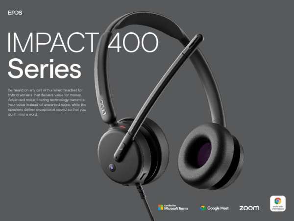 CcjmSolutions's tweet image. Clear communication is key. The EPOS IMPACT 400 headset features advanced noise filtering, plug-and-play connectivity, and an ultralight design for all-day wear. Read the fact sheet, and message CCJM Solutions for more information. stuf.in/bfxuxg