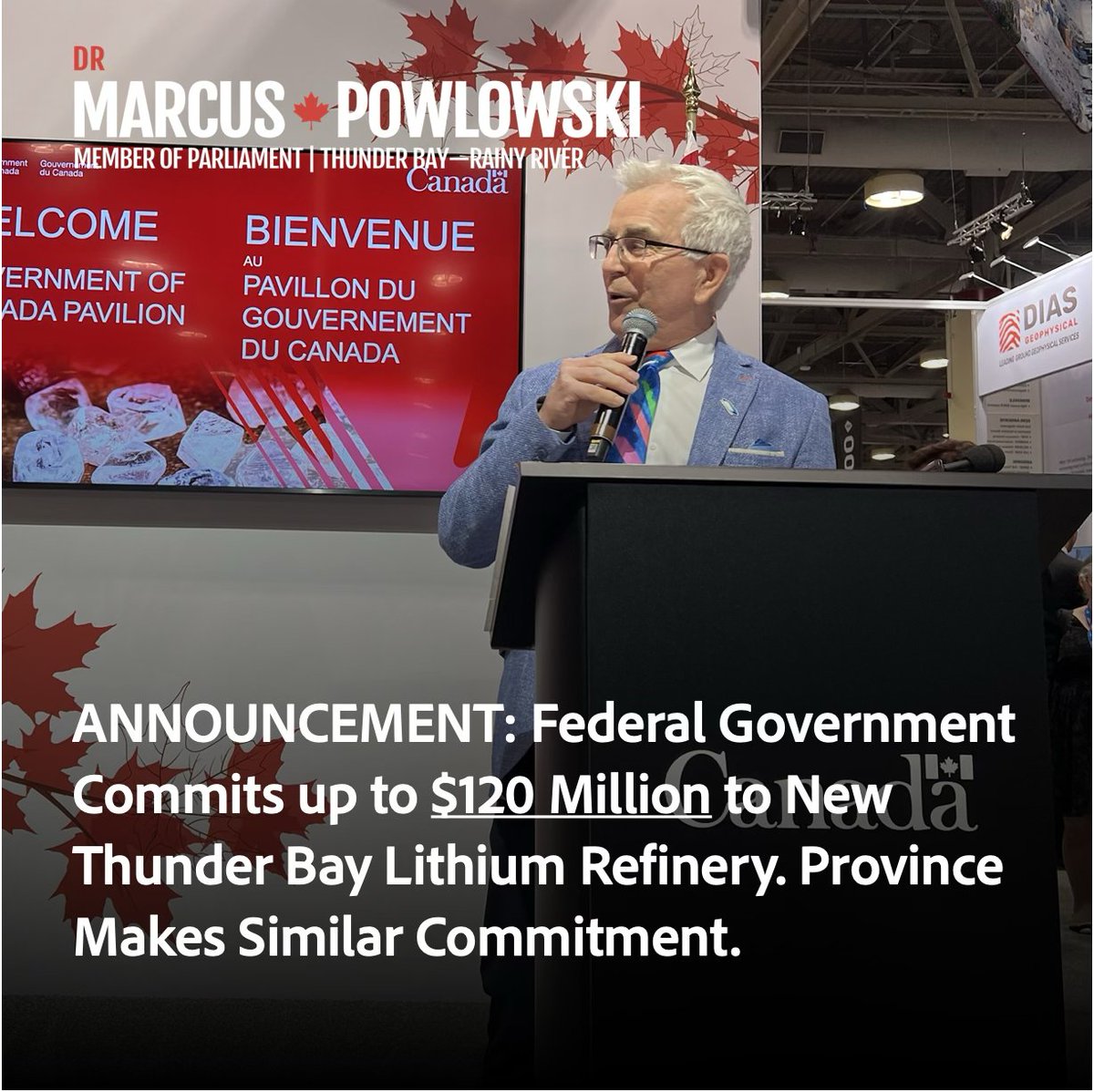 A huge announcement for Thunder Bay—Rainy River today at PDAC!

This project will bring hundreds of good jobs, and will set our economy up for success long into the future.