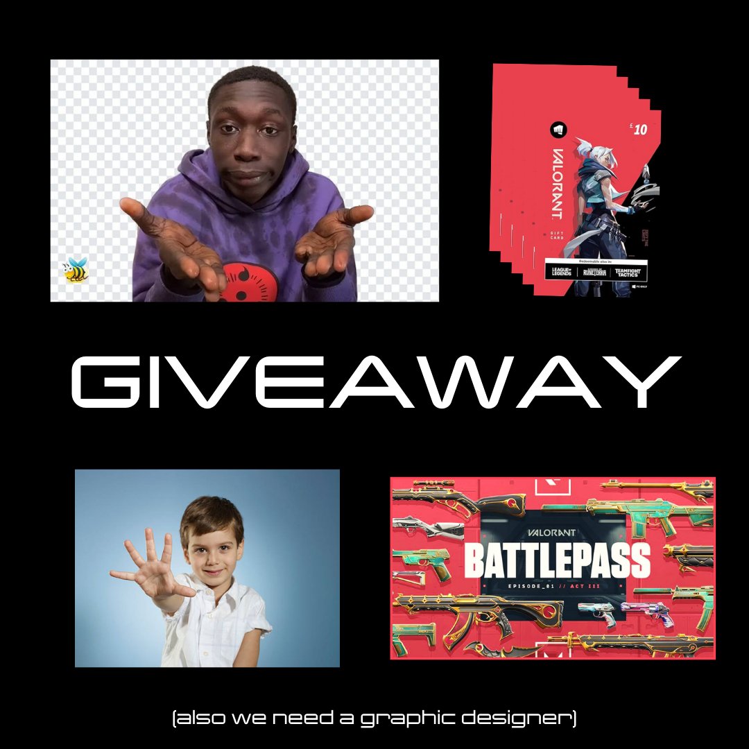 🚨GIVEAWAY TIME🚨

To celebrate the new act and the launch of our discord server, we're giving away FIVE Valorant Battle Passes!

To win, just follow <a href="/SYFNGG/">SYFN</a>, join our discord server (syfn.gg/discord) and enter the giveaway in the announcement channel!

(also we need a