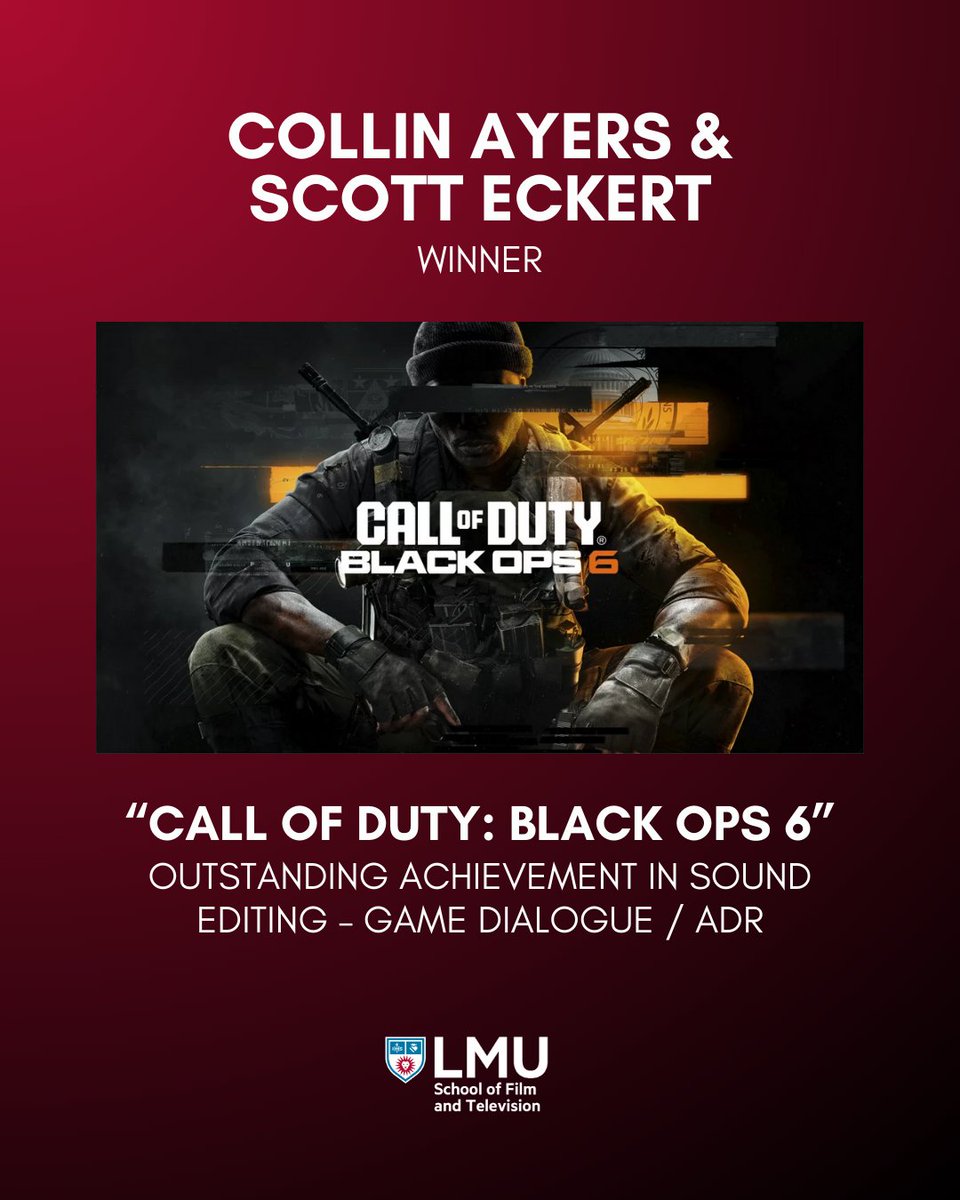 Congrats to LMU alumni Collin Ayers, Mark Camperell &amp; Scott Eckert on their Golden Reel wins at the <a href="/mpseorg/">MPSE</a>  awards! 🔊🌟