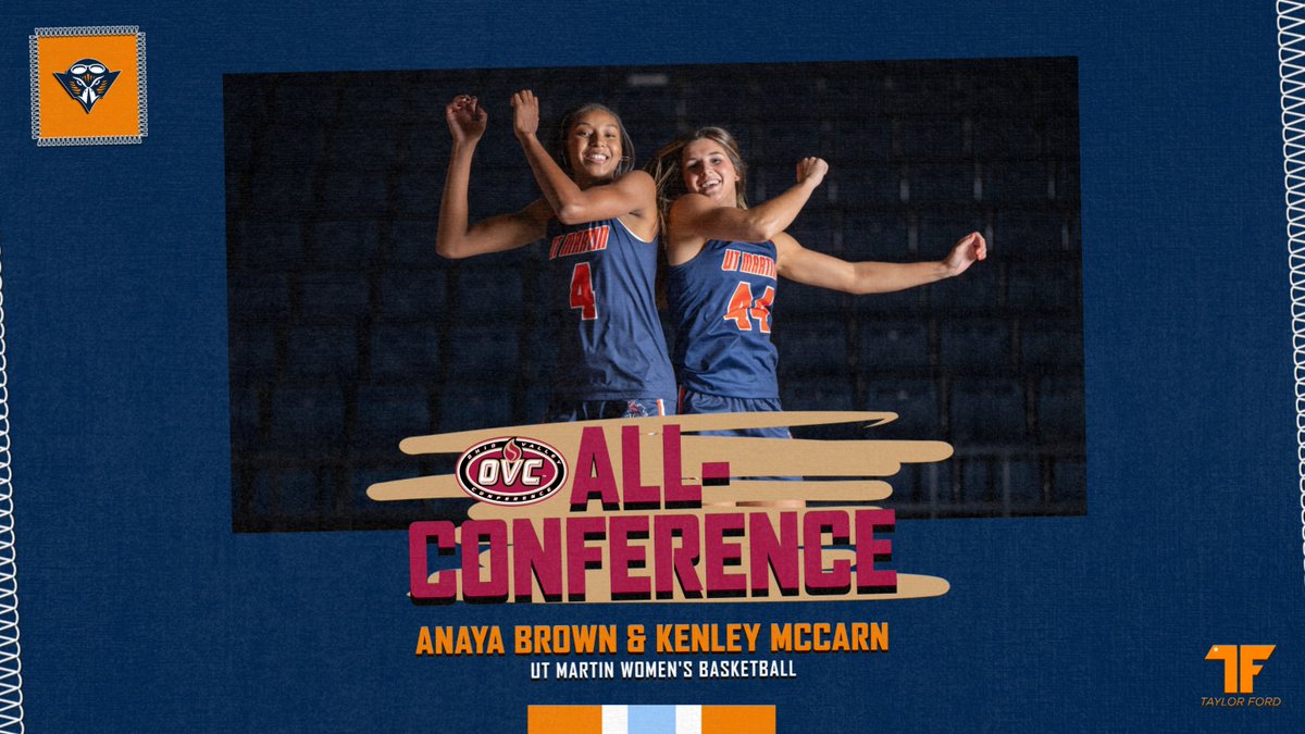 UT Martin Women’s Basketball (@utmartinwbb) on Twitter photo Anaya Brown & Kenley McCarn earned All-<a href="/OVCSports/">Ohio Valley Conference</a> honors Tuesday!
Read more at the link below.
📰: tinyurl.com/3tnzwpr4
#MartinMade Anaya Brown & Kenley McCarn earned All-<a href="/OVCSports/">Ohio Valley Conference</a> honors Tuesday!
Read more at the link below.
📰: tinyurl.com/3tnzwpr4
#MartinMade