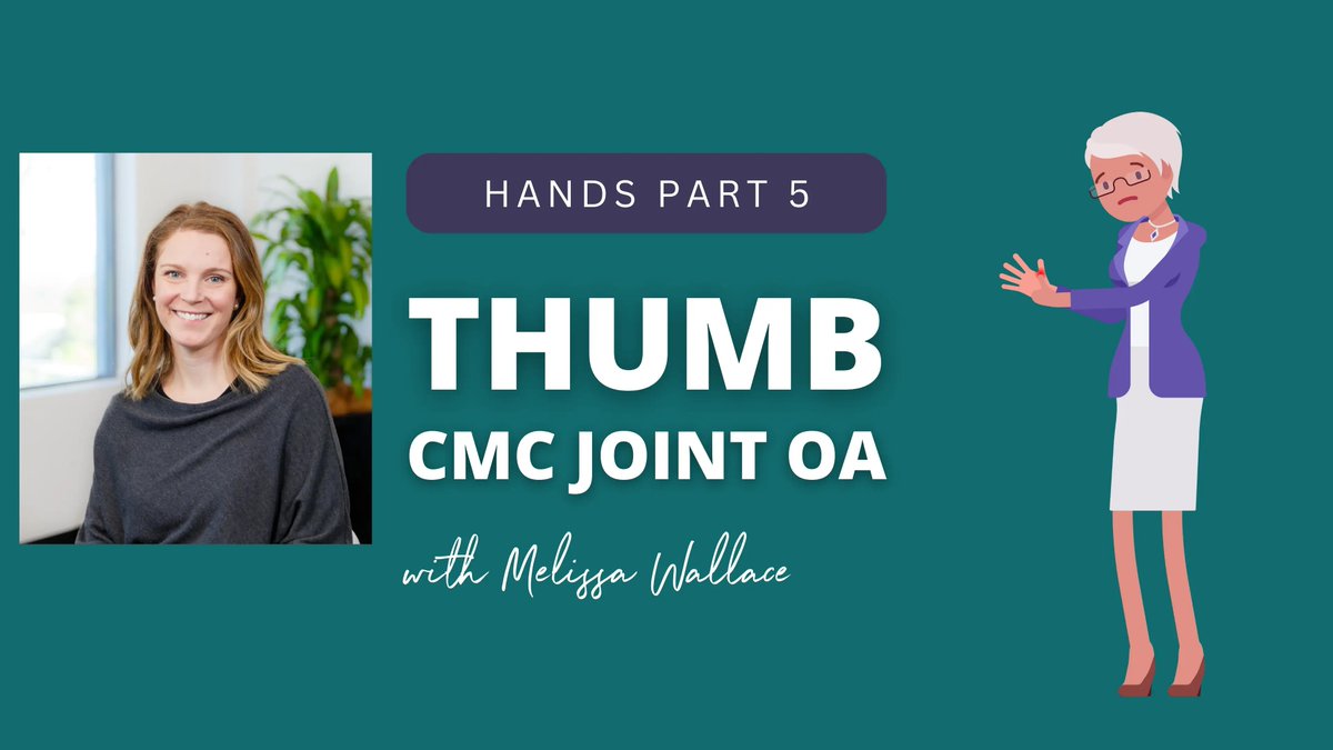 How can you accurately identify when your patients (or your) thumb pain is from 1st carpometacarpal joint (CMCJ) osteoarthritis (OA) or another cause?  New presentation w Melissa Wallace