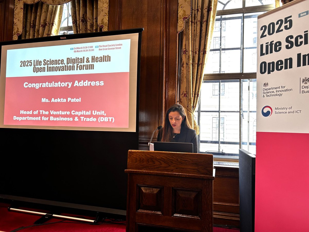 ChoLab_Synapse's tweet image. Day2 Life Science, Digital &Health Innovation Forum. Opening by Ms Patel @biztradegovuk🇬🇧 Ms E-K Jung (MOHW🇰🇷) Mr M Sakishige (JETRO London 🇯🇵) Exciting presentation/discussion from @lifearc1 @globalbrains_jp @AstellasEurope organised by @KingsCollegeLon