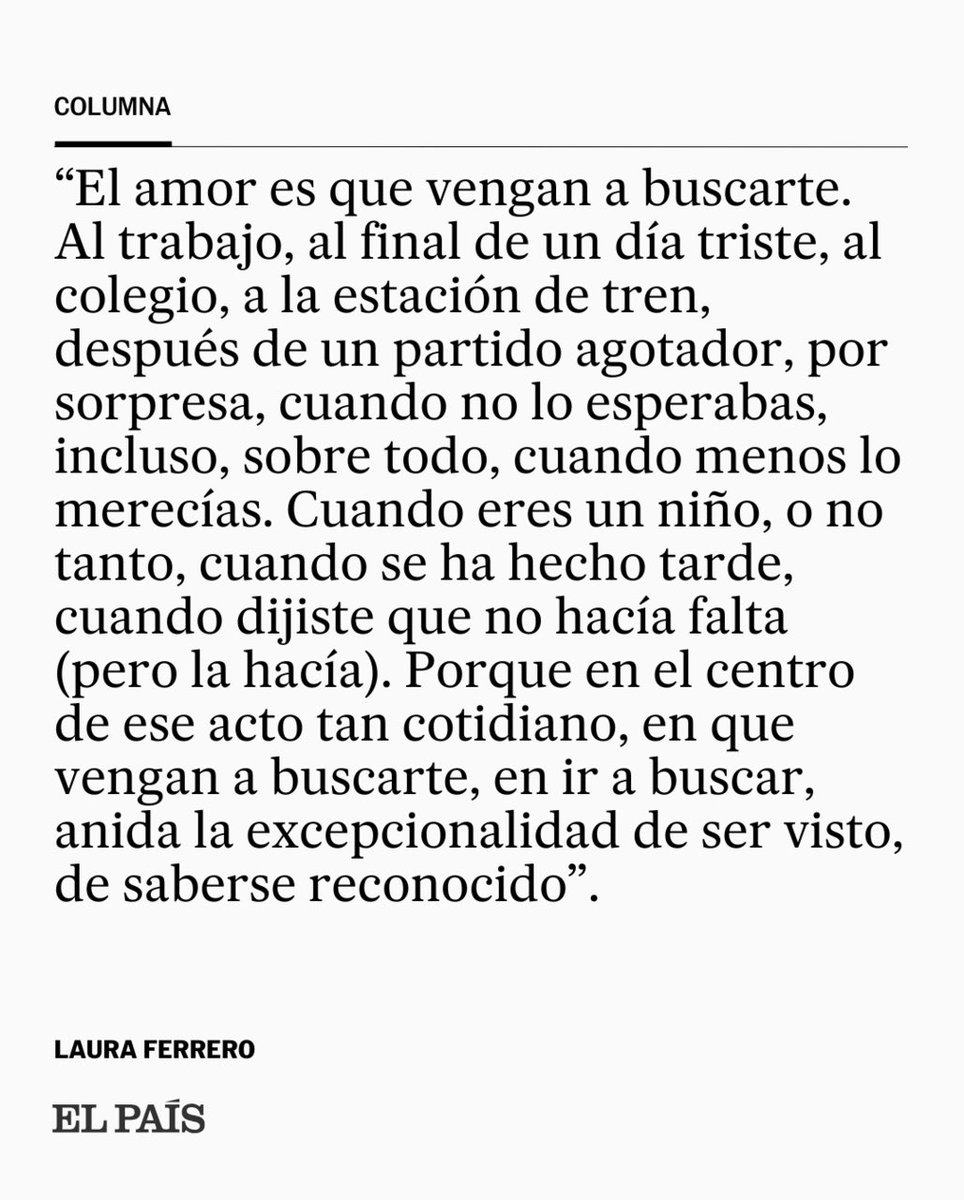 🔝 Recibo esto por whapp a miles de km y (aparte de amar infinito a quien lo envía) sólo puedo decir: qué soberbia manera tiene siempre <a href="/Lau_Ferrero/">Laura Ferrero</a> de ponerle palabras a la vida. Que levante la mano quien no se reconozca aquí #ElAmor 👇