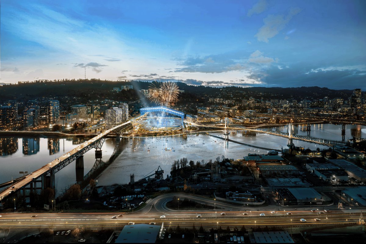 The stunning vision for the future home of MLB in Portland. The ballpark at Zidell Yards will be an iconic, world-class stadium and a jewel of Portland’s SW waterfront. See all the renderings &amp; sign the petition to bring MLB to Portland at:
portlanddiamondproject.com/ballpark-conce…