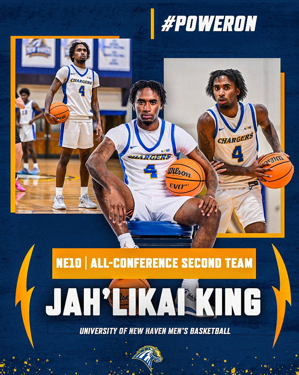 UNewHavenMBB's tweet image. 𝐍𝐄𝟏𝟎 𝐀𝐋𝐋-𝐂𝐎𝐍𝐅𝐄𝐑𝐄𝐍𝐂𝐄 𝐓𝐄𝐀𝐌𝐒 

𝘾𝙤𝙣𝙜𝙧𝙖𝙩𝙪𝙡𝙖𝙩𝙞𝙤𝙣𝙨 to Najimi George for being named to the NE10 All-Rookie Team, and Jah’Likai King for being named to the All-Conference Second Team!

#WeGo x #PowerOn ⚡️