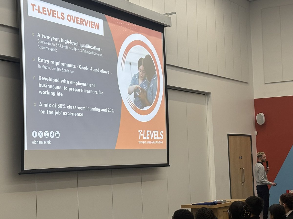 Day 2 of careers week <a href="/BrianClarkeAcad/">BrianClarkeAcademy</a> and today was an insight into technical qualifications, apprenticeships and T levels delivered by <a href="/OldhamCollege/">Oldham College</a>. Thank you Kieran for your time today- lots of interest and excitement about what is ahead for our young people #NCW