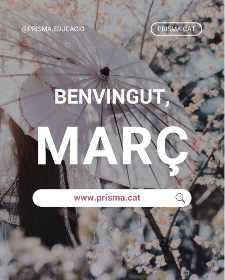 PrisMa Formació (@prismaformacio) on Twitter photo 🌟 Nou mes, nova oportunitat per inspirar i transformar les aules! 🌟
💡 Març arriba carregat de possibilitats! Quin serà el teu repte personal aquest mes?
#NouMesNouRepte #DocentsMotivats #TransformemLesAules #AprendreÉsDivertit #Educació #InnovacióEducativa #CursosPrisMa 🌟 Nou mes, nova oportunitat per inspirar i transformar les aules! 🌟
💡 Març arriba carregat de possibilitats! Quin serà el teu repte personal aquest mes?
#NouMesNouRepte #DocentsMotivats #TransformemLesAules #AprendreÉsDivertit #Educació #InnovacióEducativa #CursosPrisMa