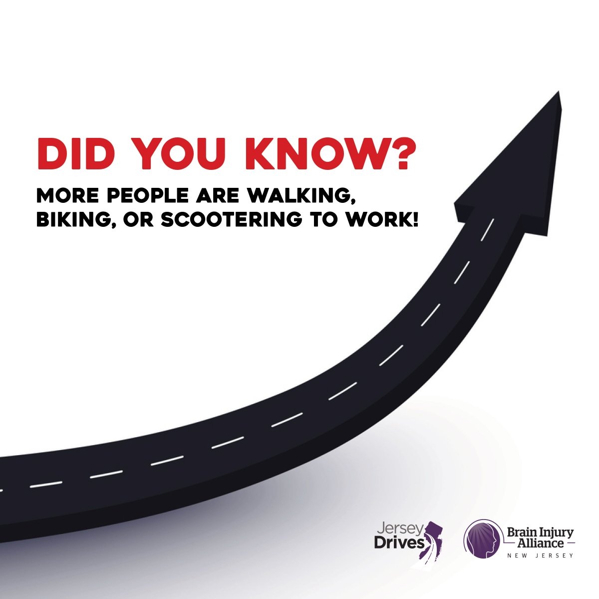 Commuting is changing! More people are walking, biking, or scootering to work. Let’s make safety a priority for all that use the roads! <a href="/JerseyDrives/">Jersey Drives</a> <a href="/BrainInjuryNJ/">BIANJ</a> <a href="/NJMIns/">NJM Insurance Group</a>