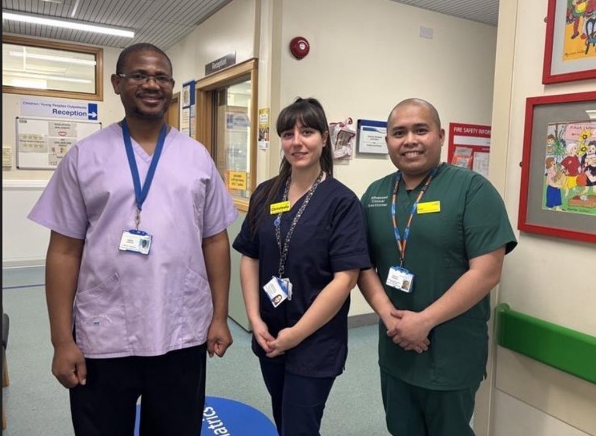 SpiropChrist's tweet image. Proud to share our story with the BBC today. International staff are the heart of RDUH, bringing skill, kindness, and care from around the world. Honoured to work with them. #TeamRDUH #NHS #InternationalStaff #Proud #HealthcareHeroes @PETeamrde