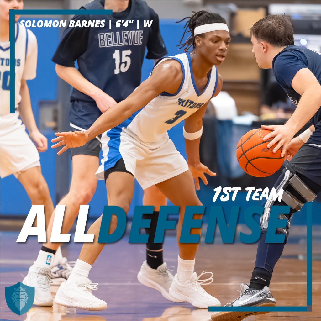 Solomon Barnes has been named 1st Team All-Defense in the North Region!!

#tritonpride