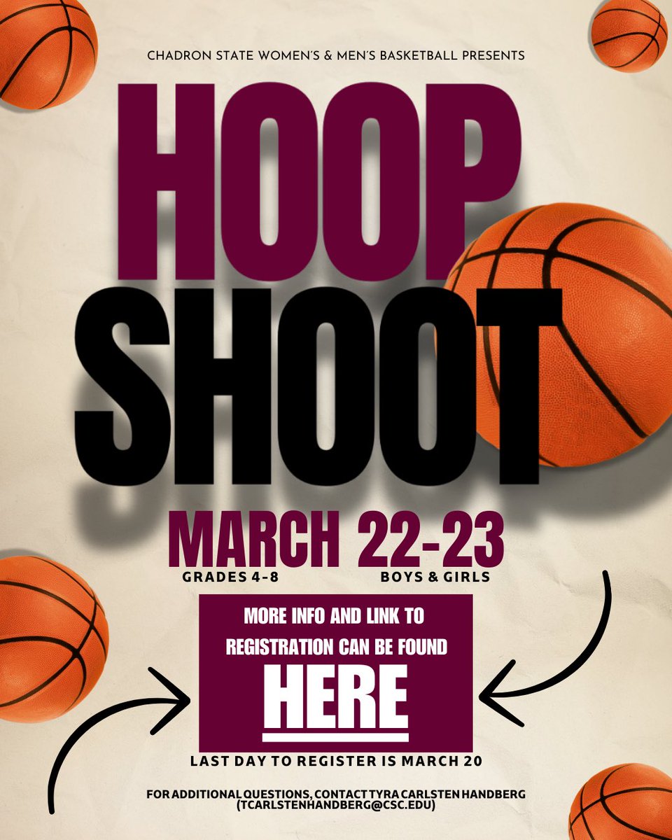 SPREAD THE WORD!
🏀CSC HOOP SHOOT IS BACK AND OPEN FOR REGISTRATION - LINK IN THREAD! 🏀

🌟 YOU DON’T WANT TO MISS THIS 🌟