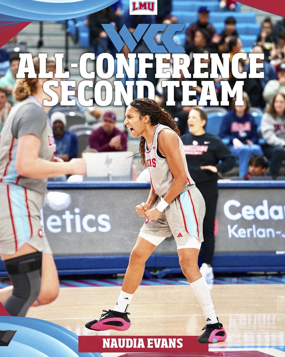 Congratulations, Naudia Evans, on being named to the All-WCC Second Team after an incredible season! 🔥🦁