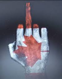 On the first day of tariffs, my true love sent to me:

-Weird respect for Doug Ford
-Gretzky in the doghouse
-Putin smiling broadly
-FIVE RESHELVED THINGS
-Buying Canad'yun
-gas price hikes
-and a middle finger for Donald Trump