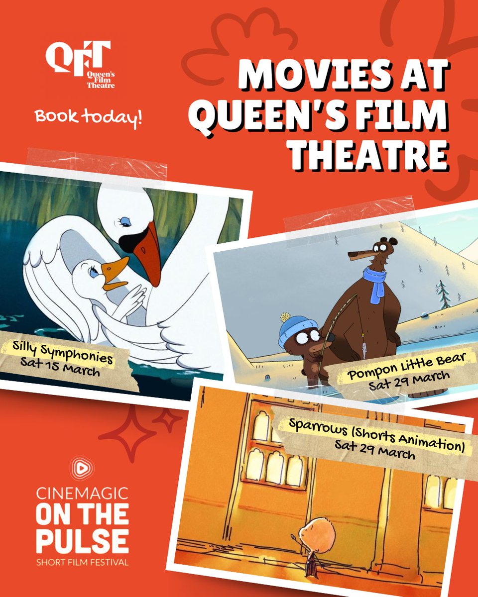 Cinemagic's tweet photo. #OnThePulse at the Queen’s Film Theatre, Belfast! Join us at the @QFTBelfast for a selection of #WorldCinema this March. From Competition Shorts to Animated Classics, we have something for everyone – don’t miss out, book today at https://t.co/i1uWg0i4ig https://t.co/bBZofZjlJ1